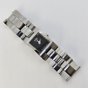 ESQ Movado Swiss Women's Watch‎ 18MM Black Dial Gray Bracelet 5.5" New Battery